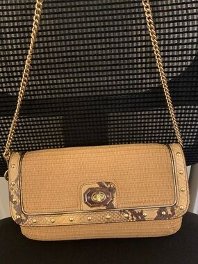 Coach Tan Straw bag